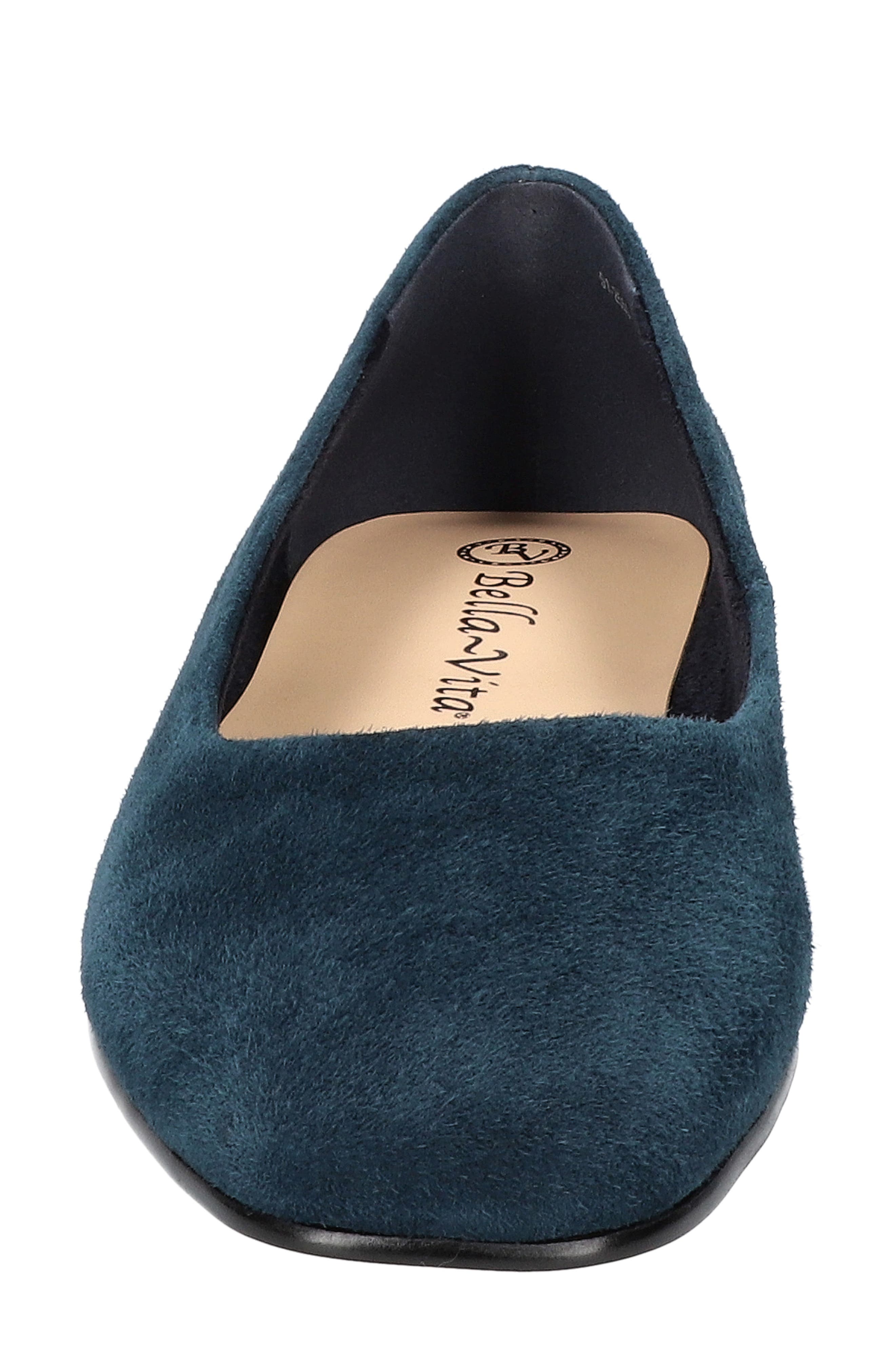 Bella Vita Kimiko Flat, Alternate, color, Navy Kidsuede Leather