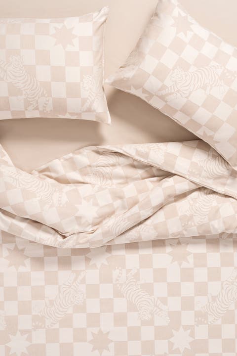 Costa Jacquard Woven Cotton King Duvet Cover Set