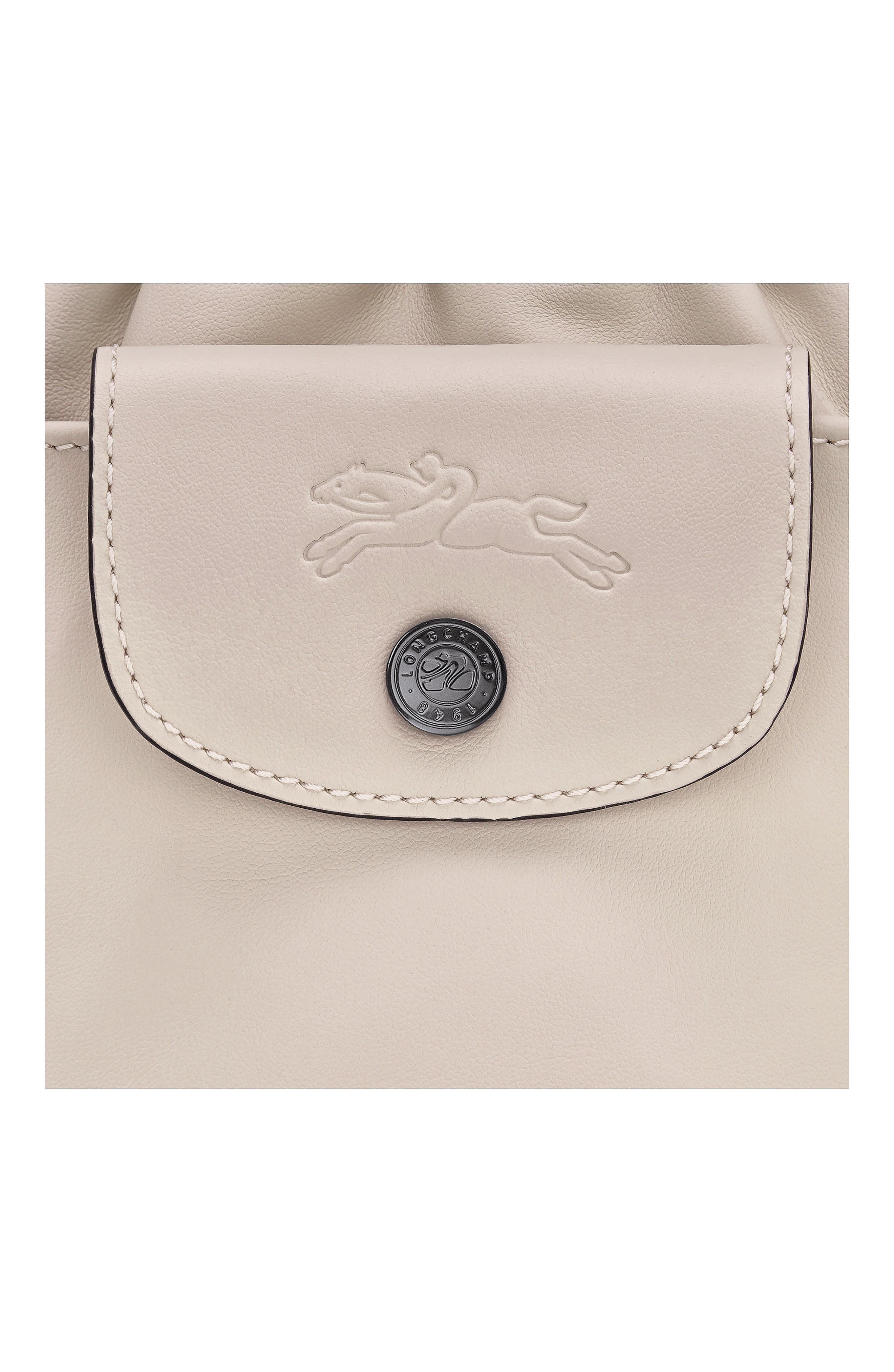 Extra Small Le Pliage Xtra Leather Bucket Bag, Alternate, color, PAPER