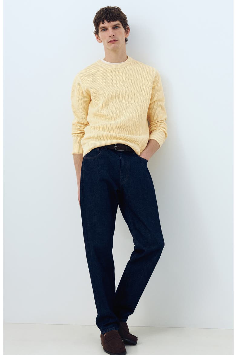 Crewneck Cotton Blend Sweater, Alternate, color, PASTEL YELLOW