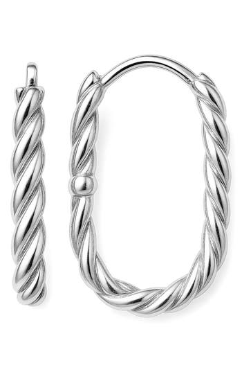 Gabi Rielle Twisted Hoop Earrings In Black