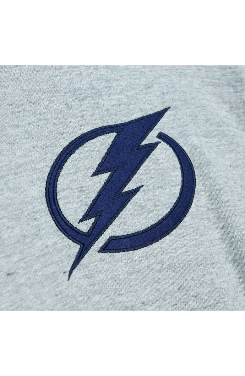 Mitchell & Ness Men's Mitchell & Ness Heather Gray Tampa Bay Lightning Classic French Terry Pullover Hoodie, Alternate, color, Heather Gray