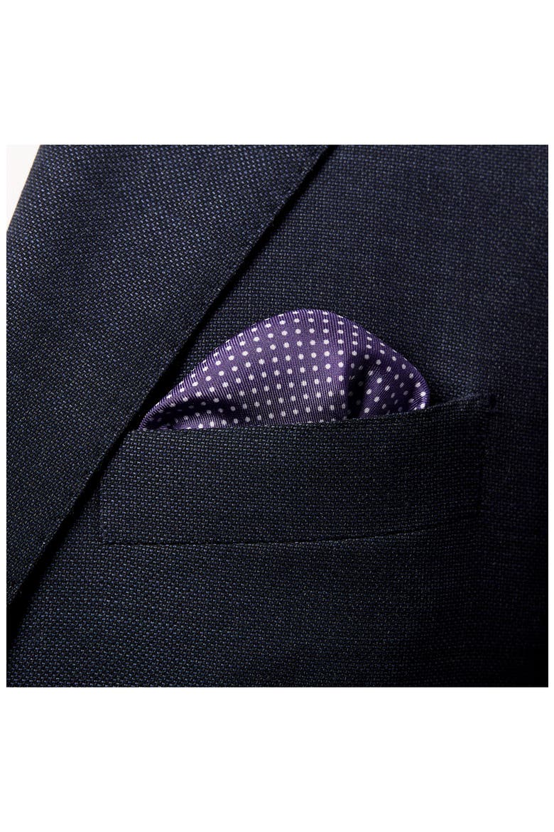 Dot Silk Pocket Square, Alternate, color, PURPLE