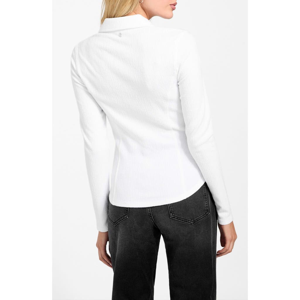 Guess Annida Corset Button-up Shirt In White