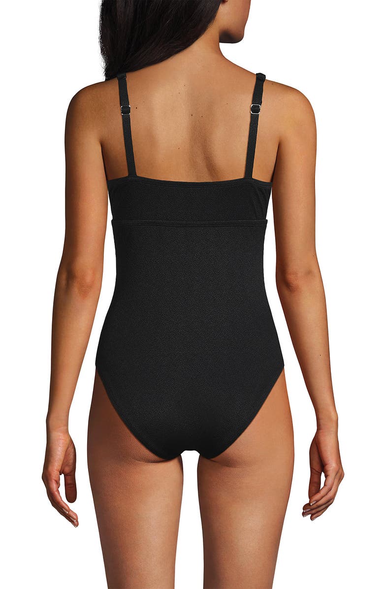 Lands' End Crepe Rectangular Wire One Piece, Alternate, color, 