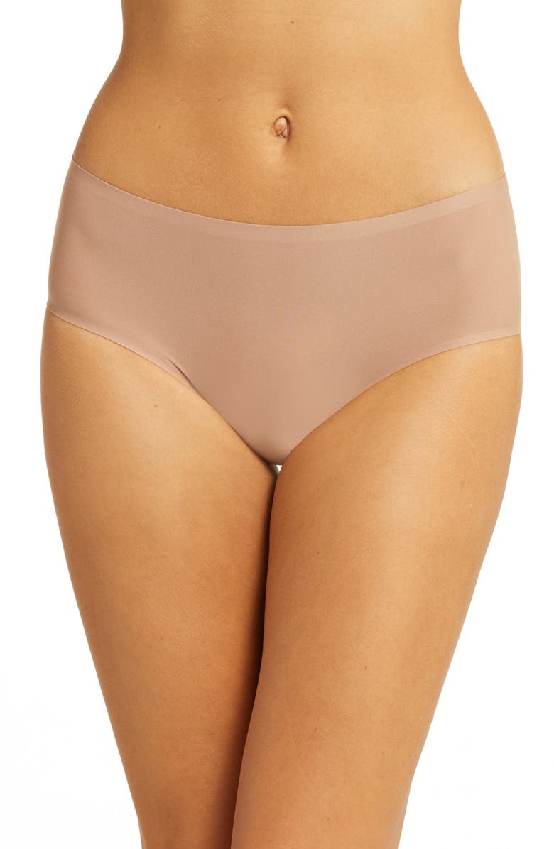 Chantelle Lingerie Soft Stretch Seamless Hipster Panties, Main, color, Coffee Latte