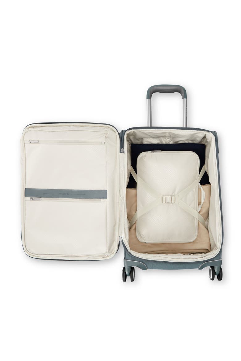 Silhouette 18 Softside Expandable Carry On Spinner Luggage, Alternate, color, Slate Blue