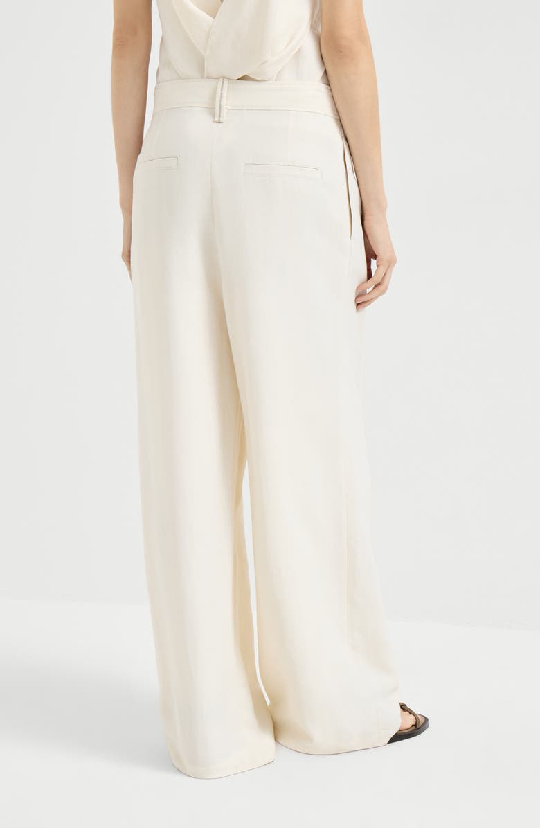 Brunello Cucinelli Sartorial wrap trousers, Alternate, color, Ivory