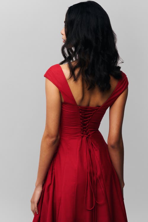 Guizio Leila Dress In Red Love