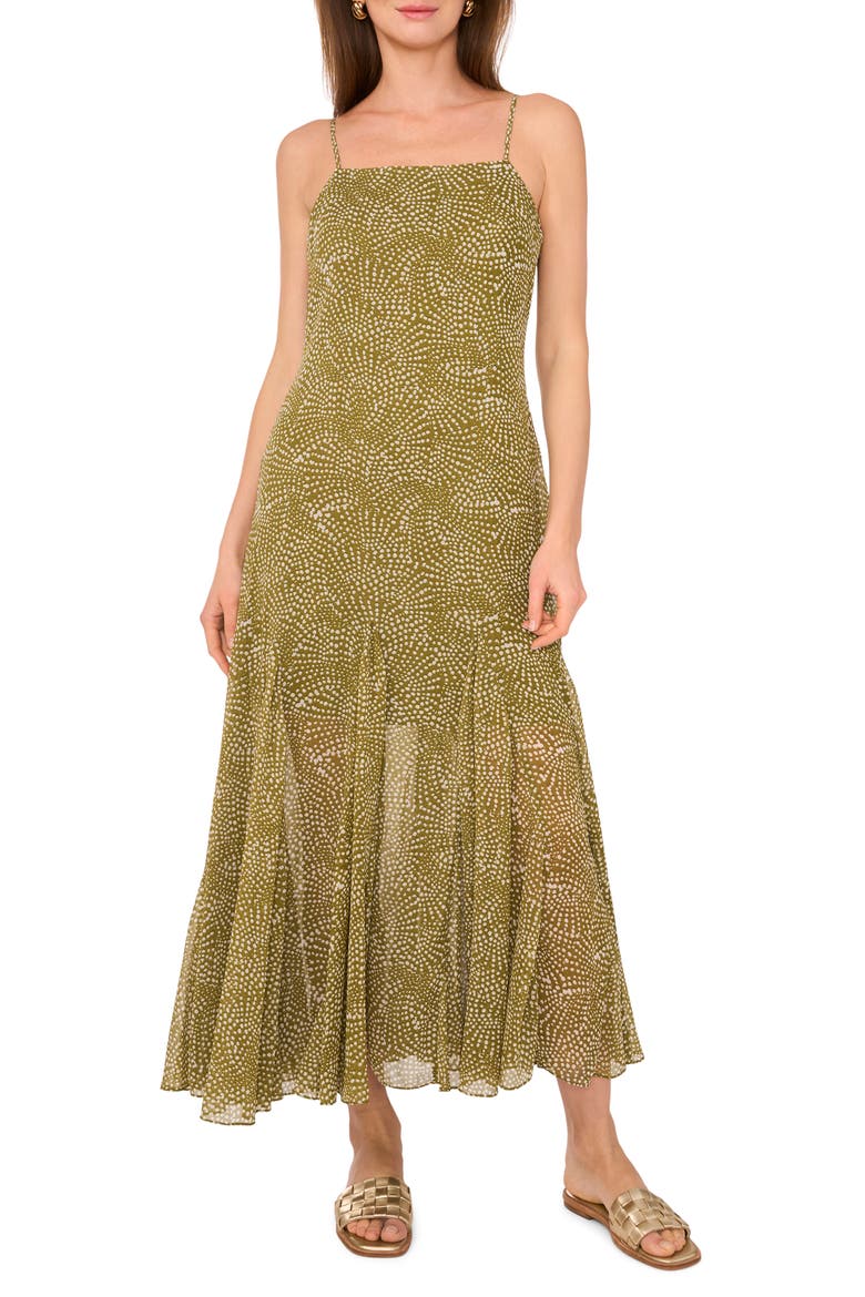 V-Neck Maxi Dress, Main, color, AVOCADO GREEN