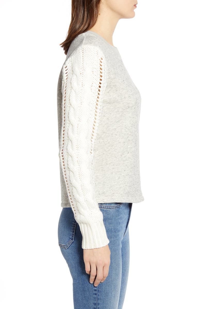 Splendid Emerson Mixed Media Sweater, Alternate, color, 