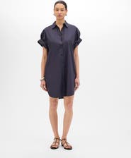 Another Tomorrow Short Shirt Dress
