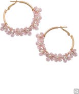 JARDIN Floral Beaded Hoop Earrings (Nordstrom Exclusive)