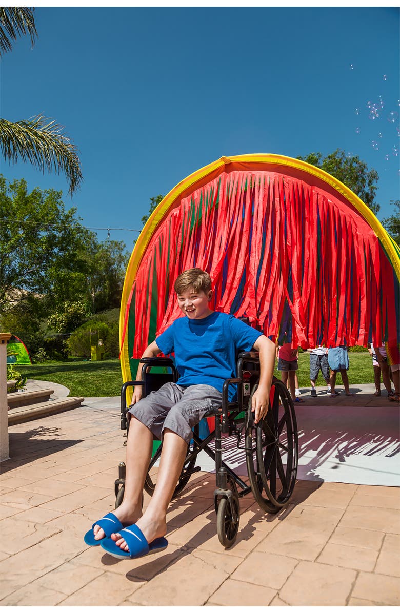 Pacific Play Tents Giant Sensory 9.5-Foot Walk-Through Tunnel, Alternate, color, Red Blue Yellow