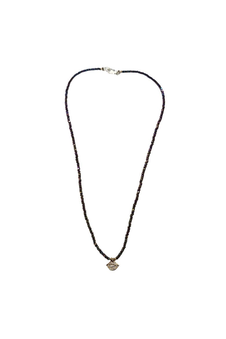 Rainbow Pyrite Kiss Necklace, Main, color, multicolor