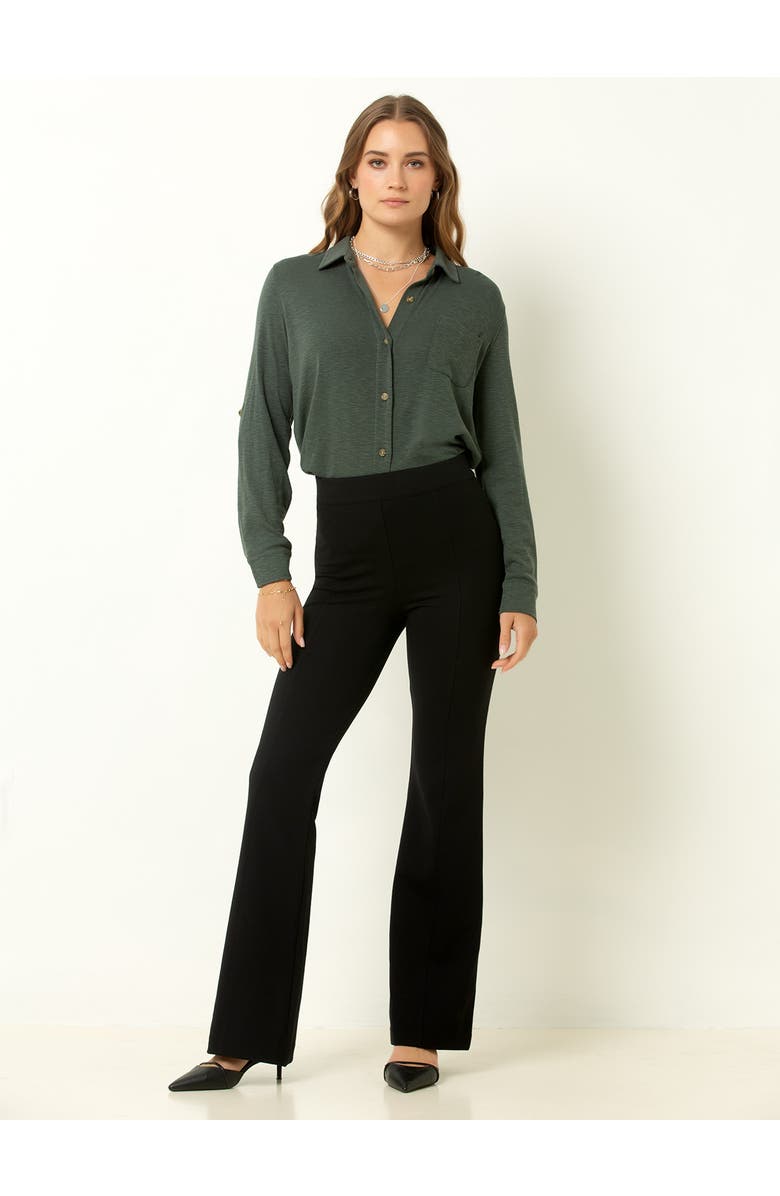 Single Stitch Shaping High Rise Flare Pant, Alternate, color, Black