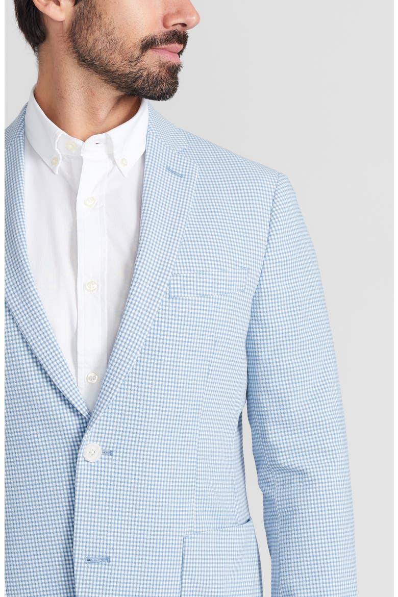 Blue Check Seersucker Sport Coat, Alternate, color, BLUE