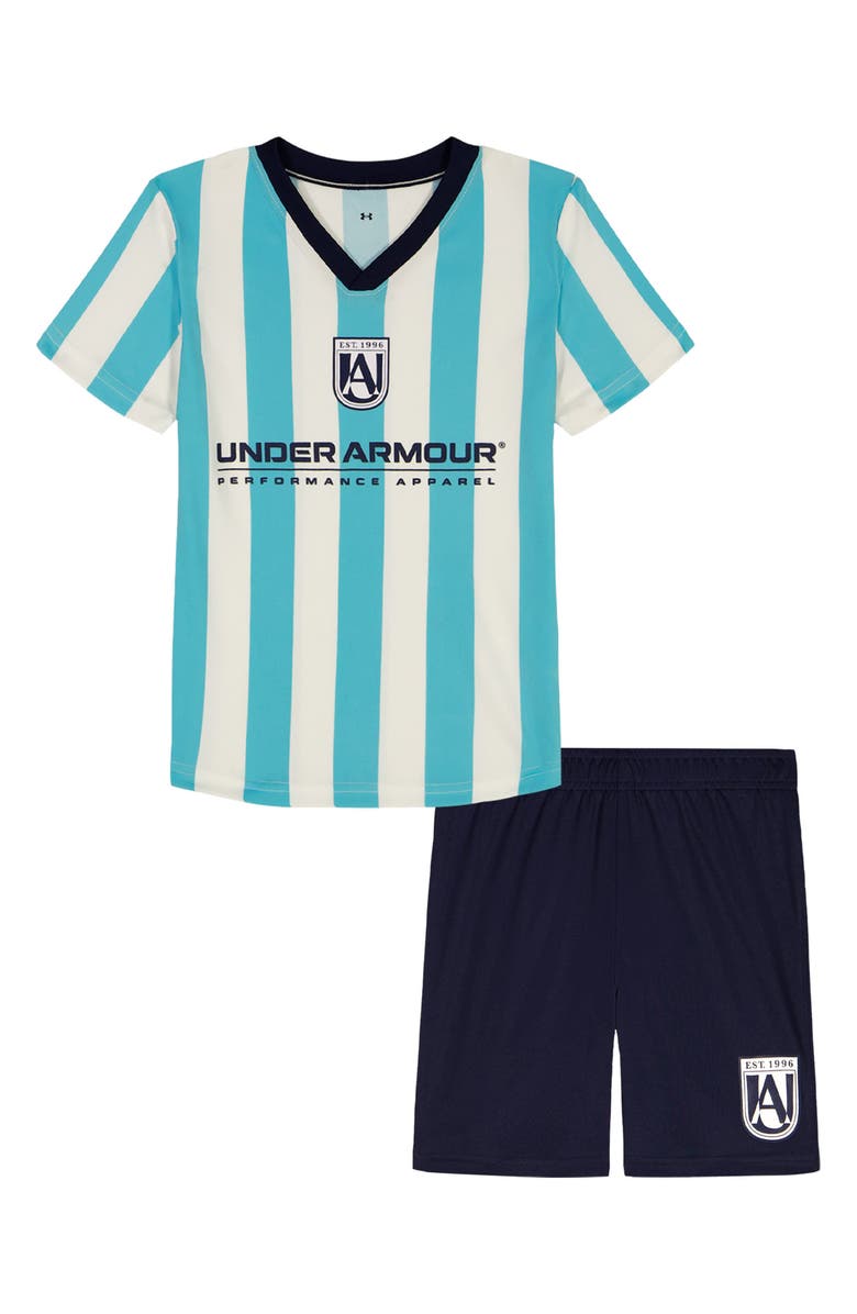 Under Armour Tech Soccer Jersey & Shorts Set, Main, color, Fresco Blue