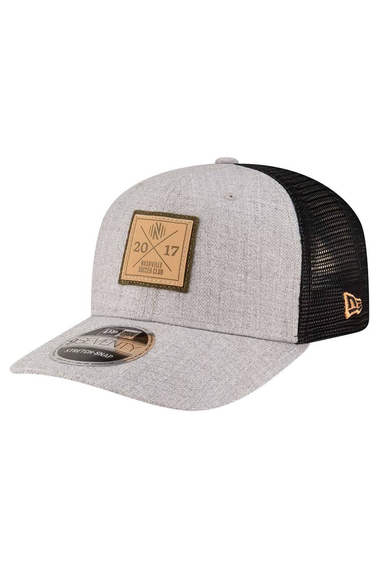 Men's New Era Heather Gray Nashville SC 9SEVENTY COOLERA Stretch-Snap Adjustable Hat, Main, color, Heather Gray
