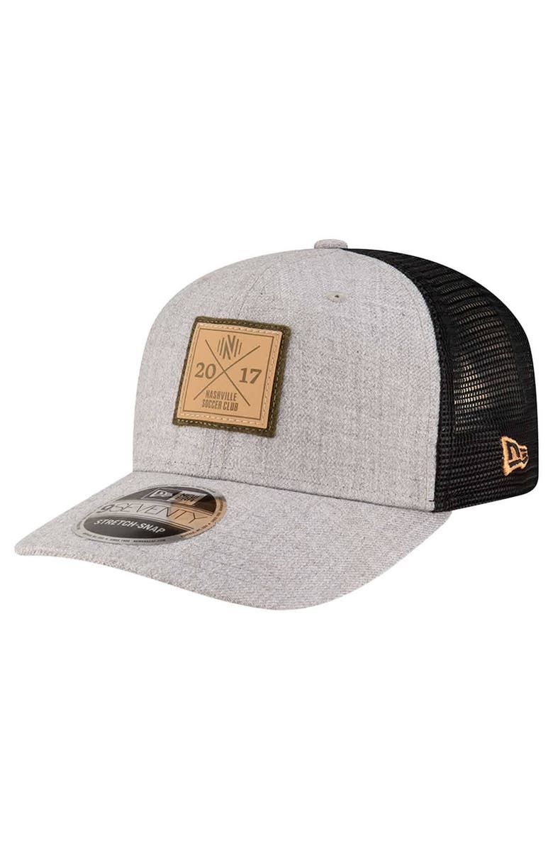 New Era Men's New Era Heather Gray Nashville SC 9SEVENTY COOLERA Stretch-Snap Adjustable Hat, Main, color, Heather Gray