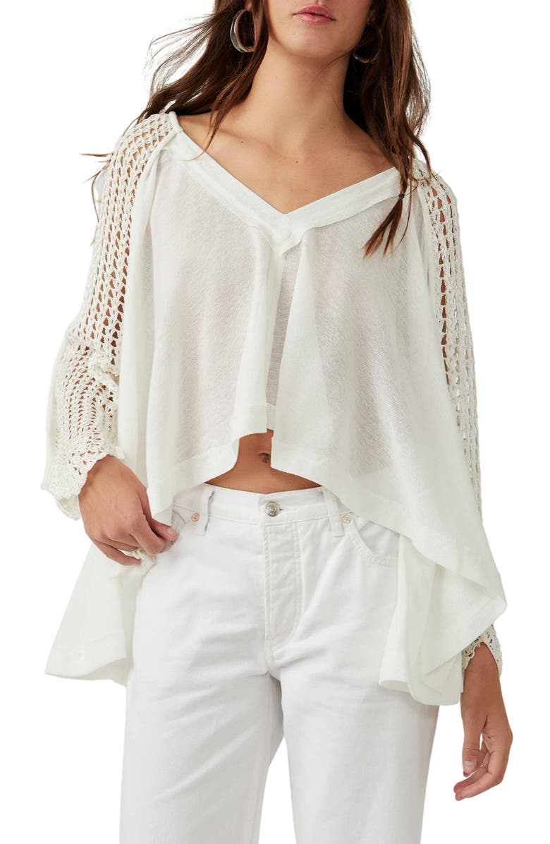 Free People Castaway Open Stitch TopP.**, Main, color,