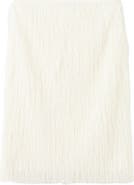 MANGO Textured Midi Skirt