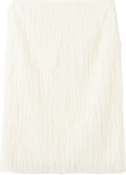 MANGO Textured Midi Skirt