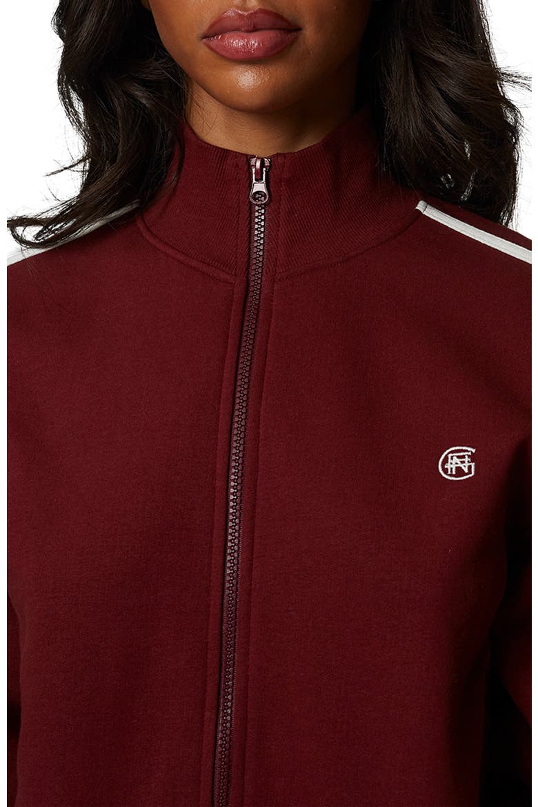 Emblem Sport Tracksuit Jacket, Alternate, color, Burgundy