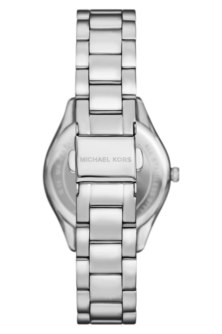 Lauren Crystal Embellished Bracelet Watch, Necklace & Earrings Set, 33mm, Alternate, color, SILVER