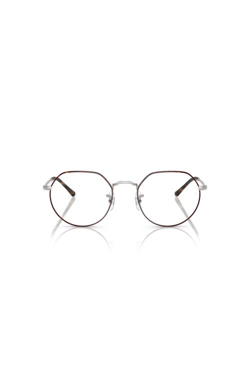 Ray Ban Ray-ban 49mm Irregular Optical Glasses In Black