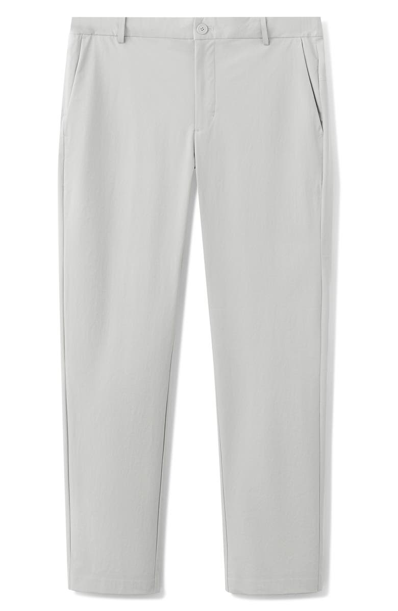 MANGO Water Repellent Slim Fit Pants, Alternate, color, Ice Grey