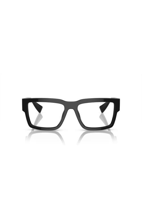 Miu Miu 52mm Rectangle Optical Glasses In Black