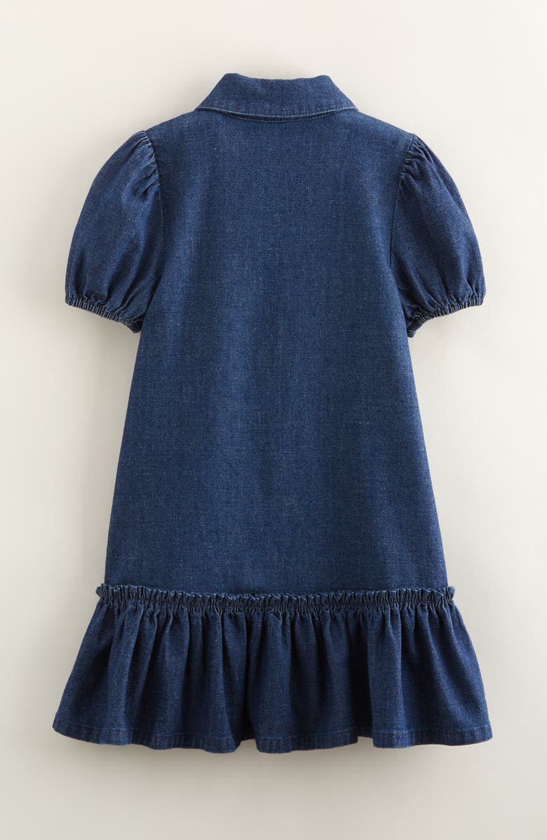 Nordstrom Kids' Chambray Puff Sleeve Tiered Dress, Alternate, color,