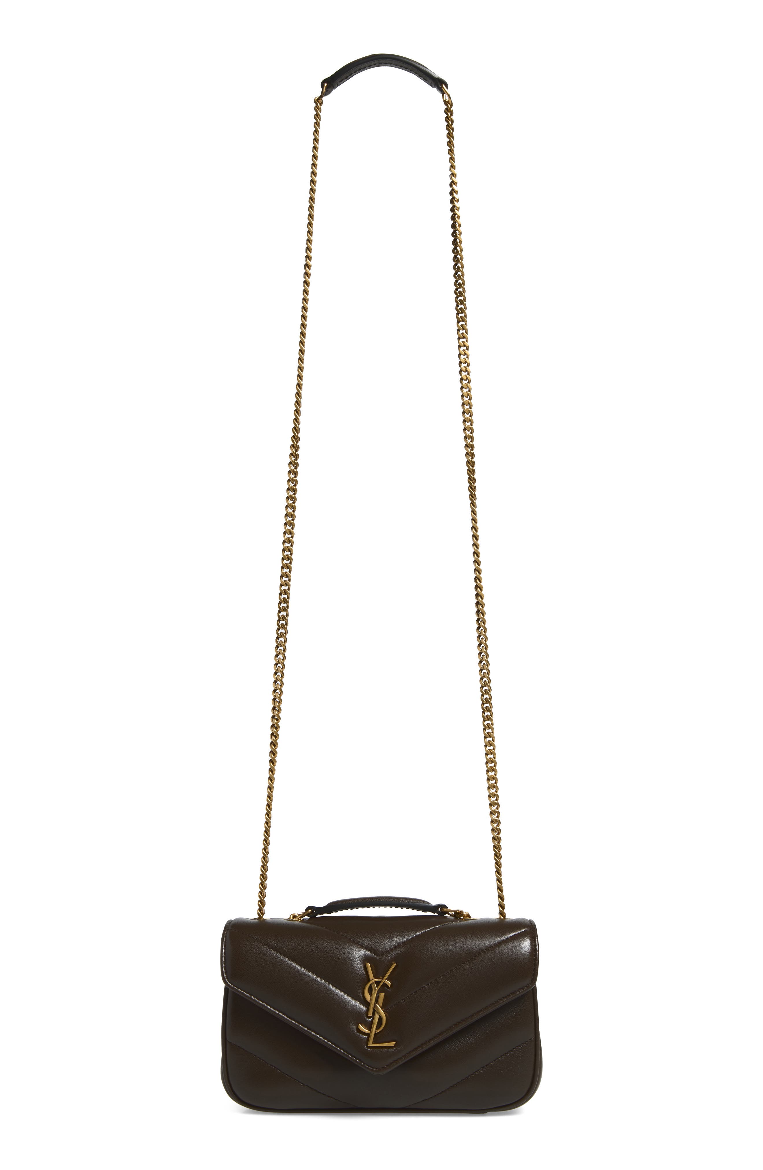 Mini Loulou Quilted Leather Shoulder Bag, Alternate, color, LIGHT MUSK