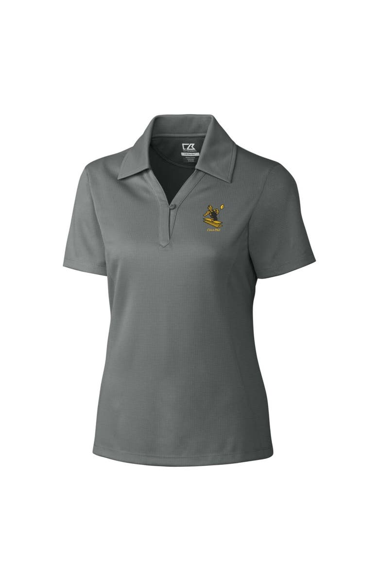 Cutter & Buck Women's Cutter & Buck Steel Pittsburgh Steelers Throwback Logo Genre DryTec Textured Polo, Alternate, color, 