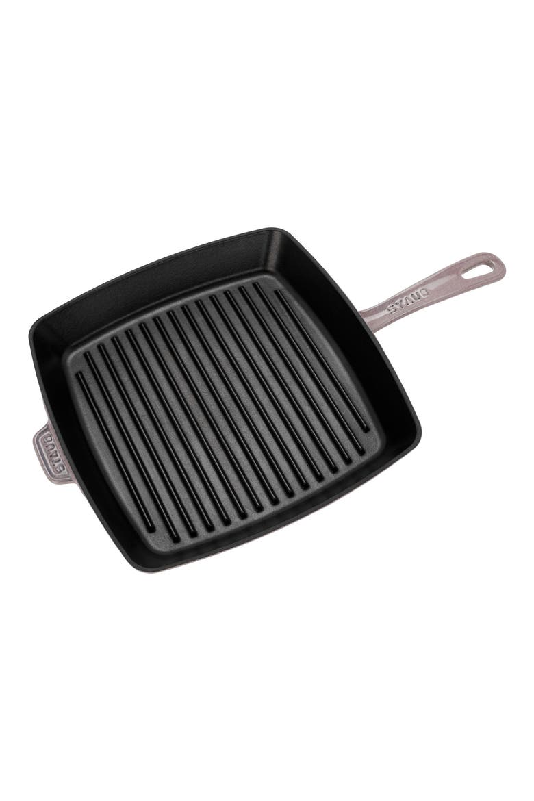 12-Inch Square Enameled Cast Iron Grill Pan, Alternate, color, LILAC