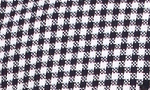 Avec Les Filles Gingham Fringe Vest In Dark Navy White