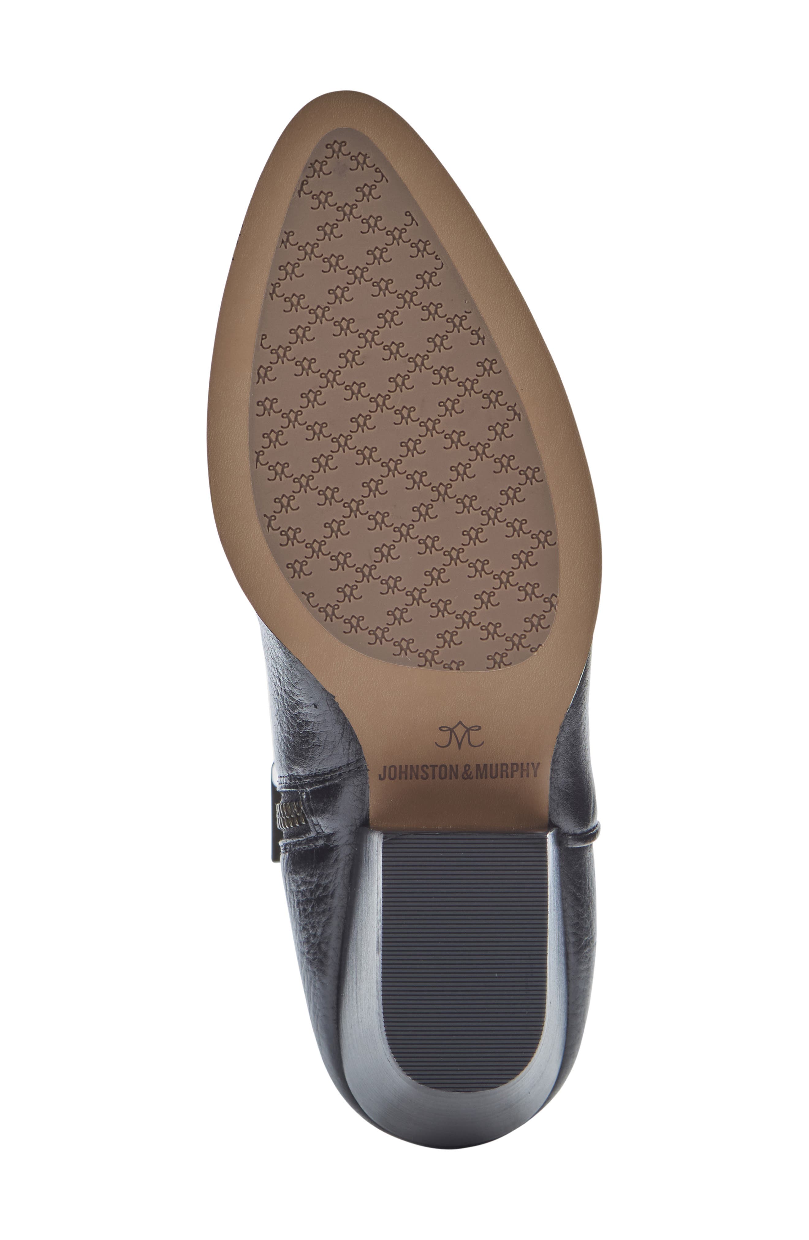 Johnston & Murphy Tristen Knee High Boot, Alternate, color, Black Full Grain