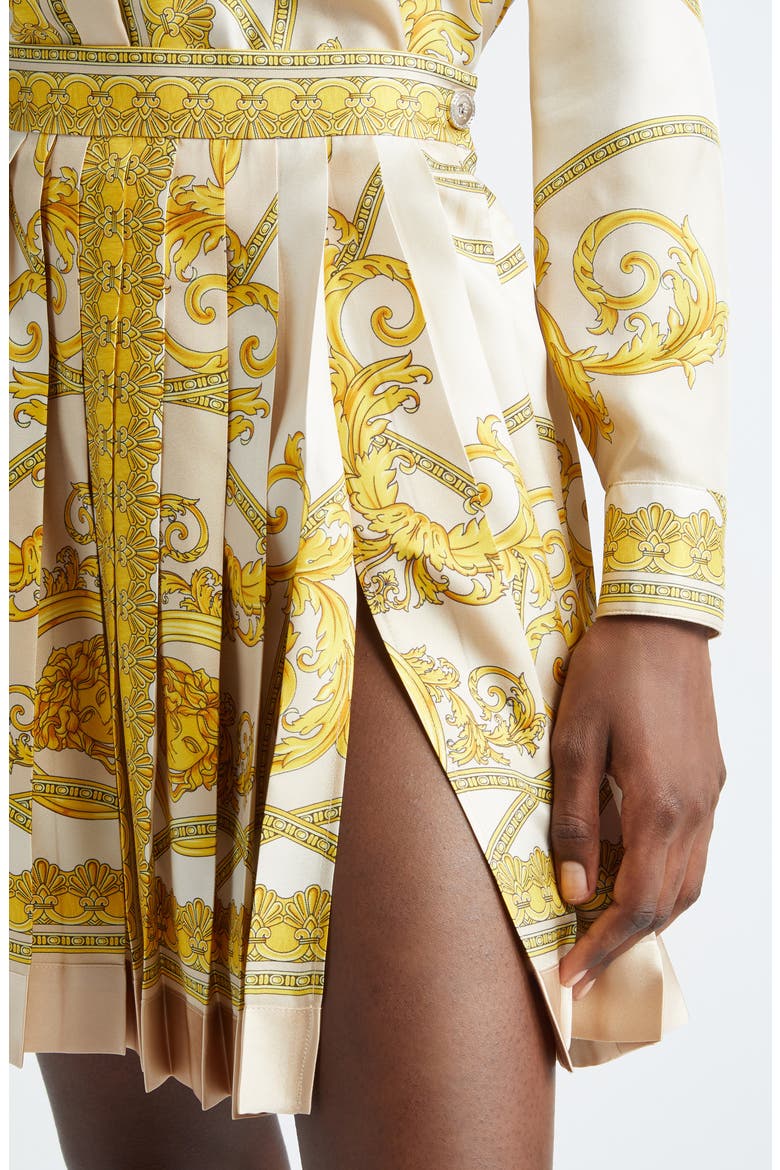 Coupe des Dieux Silk Pleated Skirt, Alternate, color, 5K520-BEIGE LIGHT BEIGE GOLD
