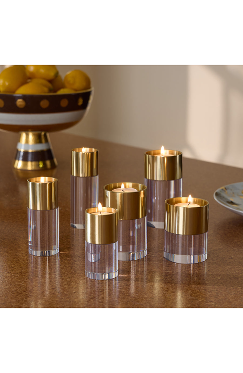 Shop Jonathan Adler Jacques Candle Holder Set In Clear