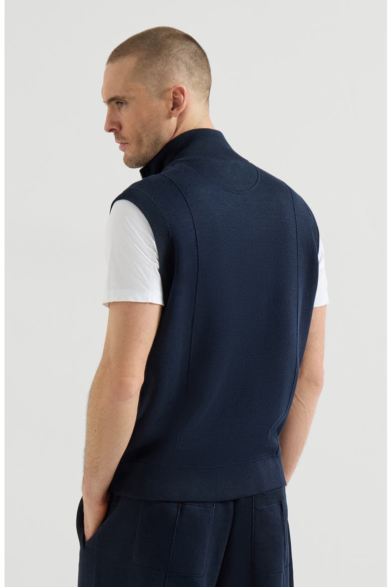 Double knit vest, Alternate, color, Blue