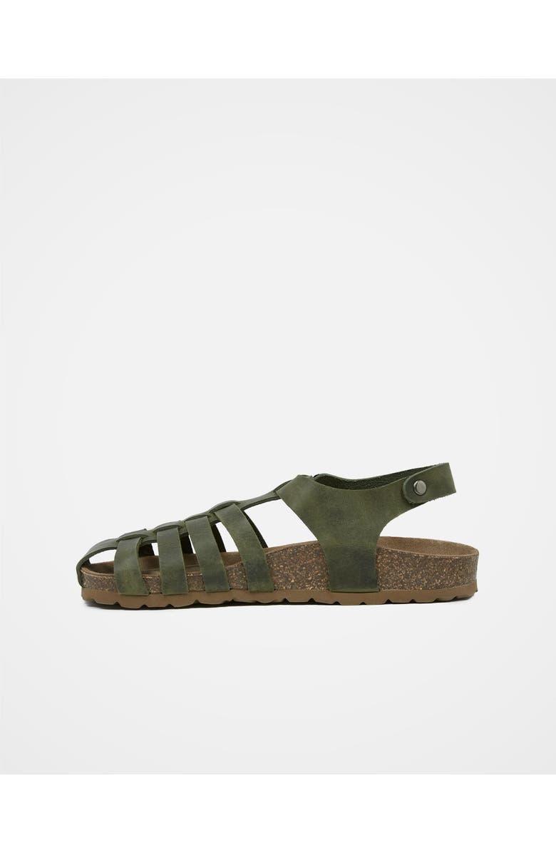 Celtic & Co. Fisherman's Sandal, Alternate, color, Olive