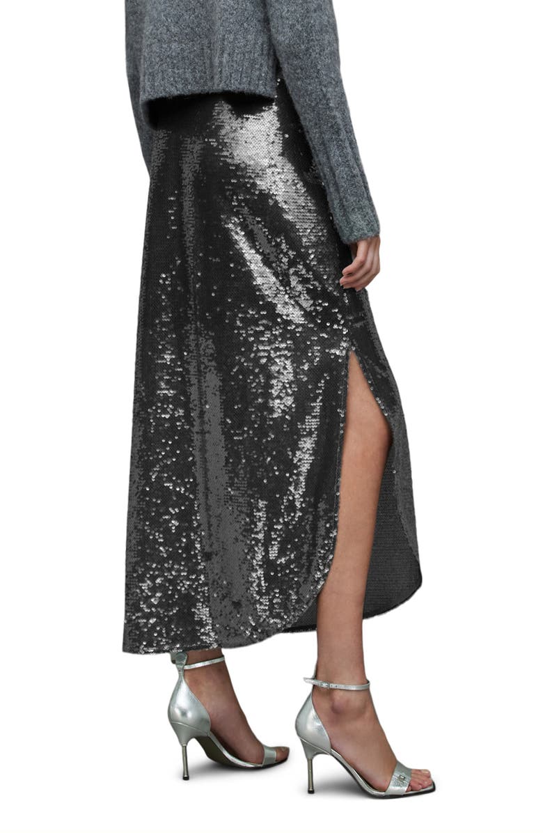 AllSaints Opal Sequin Skirt, Alternate, color,
