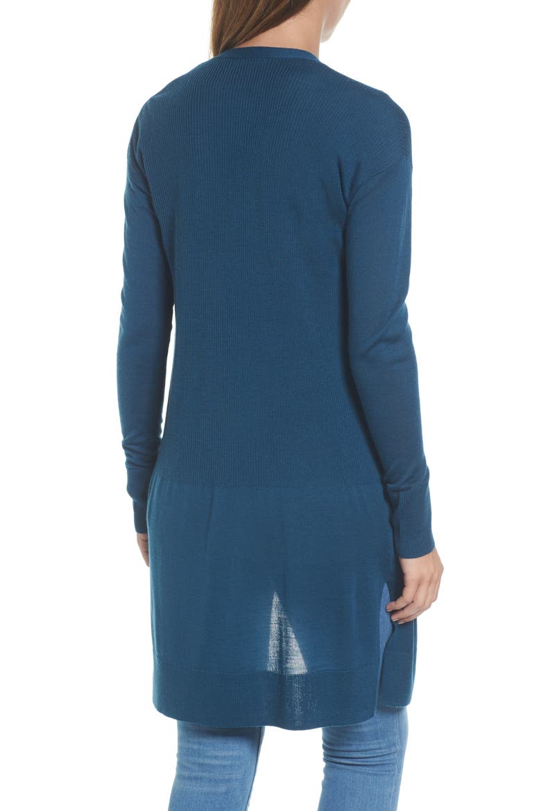 LONG SLEEVE RIB CARIDGAN, Alternate, color, BLUE CERAMIC