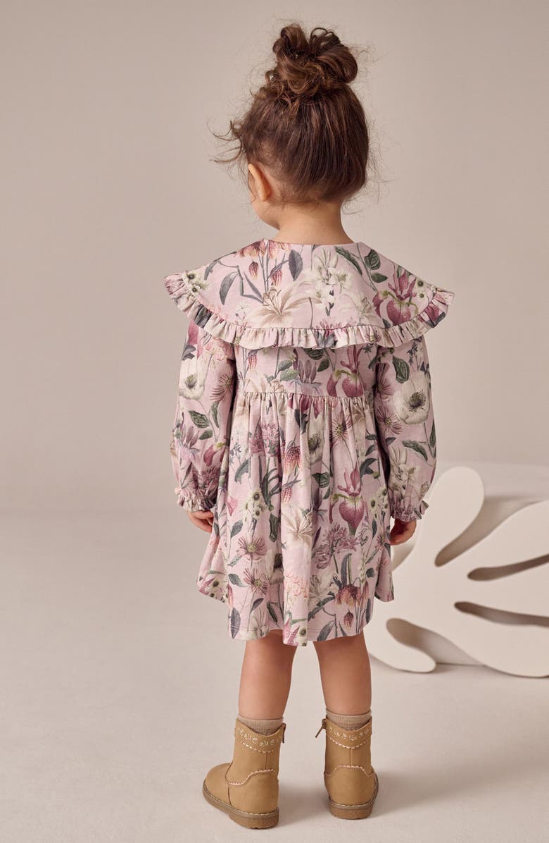NEXT Kids
 Floral Long Sleeve Dress, Alternate, color, Pink