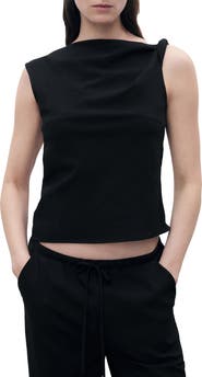 MANGO Asymmetric Drape Top