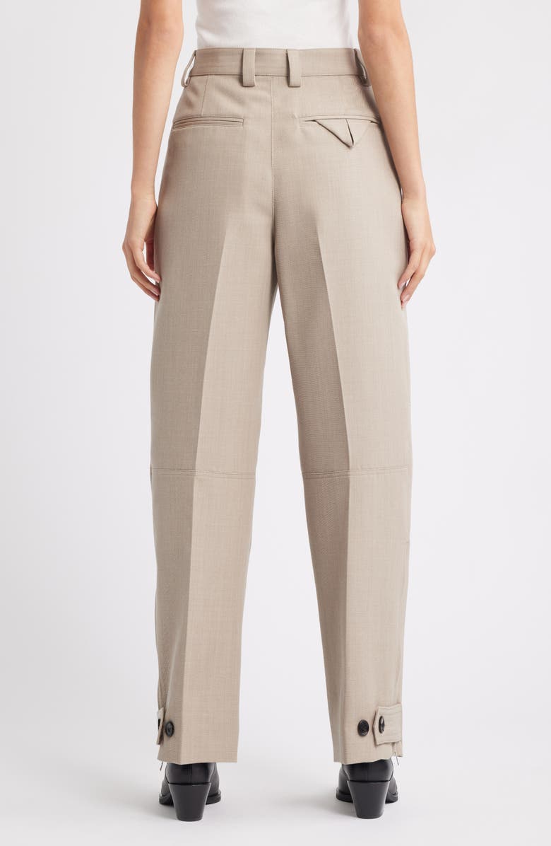 Bottega Veneta Soft Wool Twill Trousers, Alternate, color, 2611 Beige Melange
