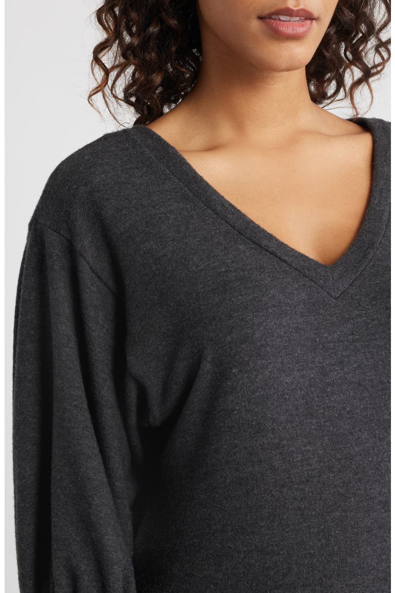 Brushed Jersey Top, Alternate, color, CHARCOAL
