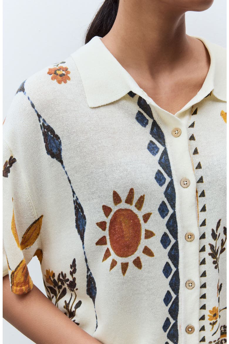Retro Print Knit Shirt, Alternate, color, NEUTRAL