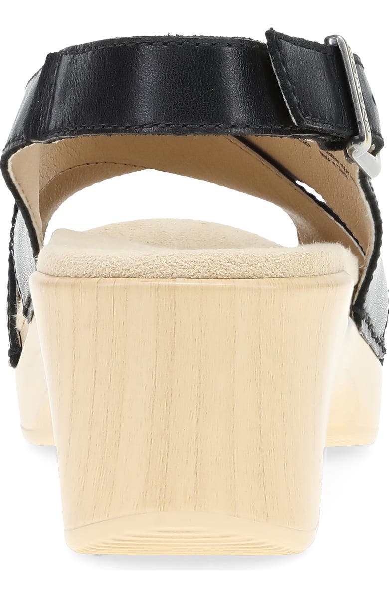 Dansko Sloane Slingback Platform Sandal, Alternate, color, Black Calf